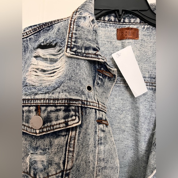 BNWT POL Distressed Jean Vest - Picture 2 of 3